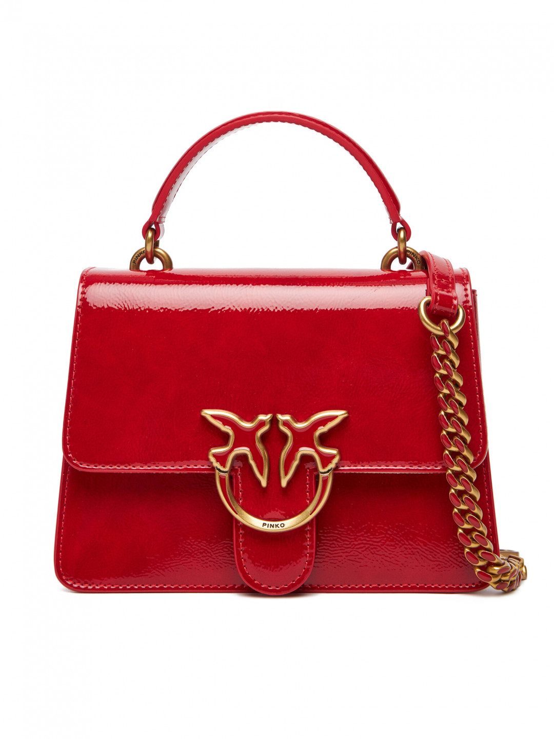 PINKO Kabelka Love One Top Handle Mini Light PE 25 PLTT 100071 A1UV Červená